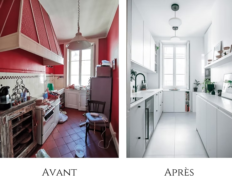 Pose de cuisine à Paris avec montage de meubles et plan de travail