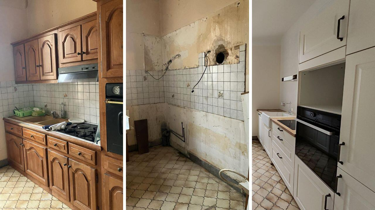 Pose de cuisine à Ermont avec montage de meubles, plan de travail et finitions